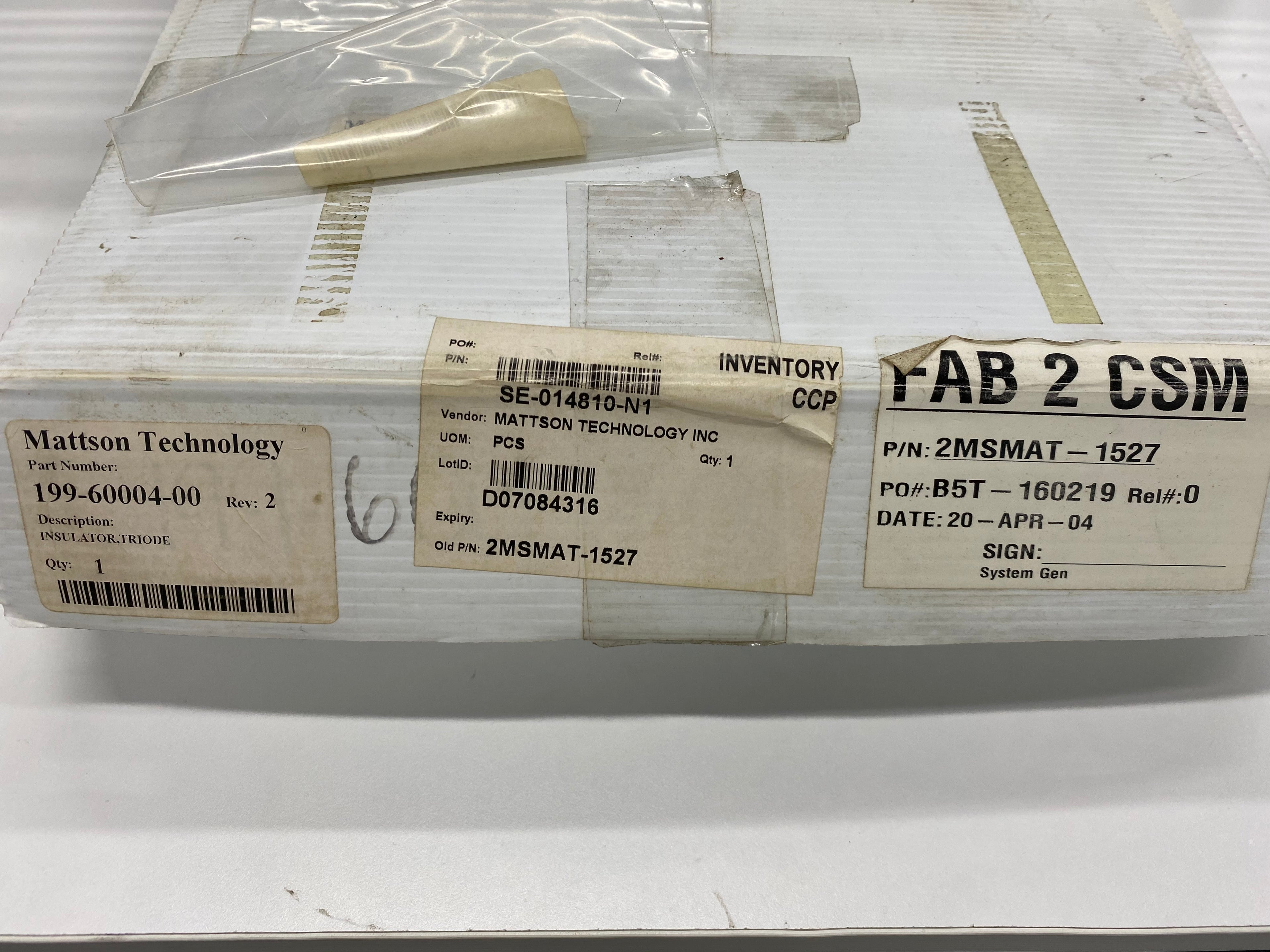 Mattson Technology 199-60004-00 Triode Insulator