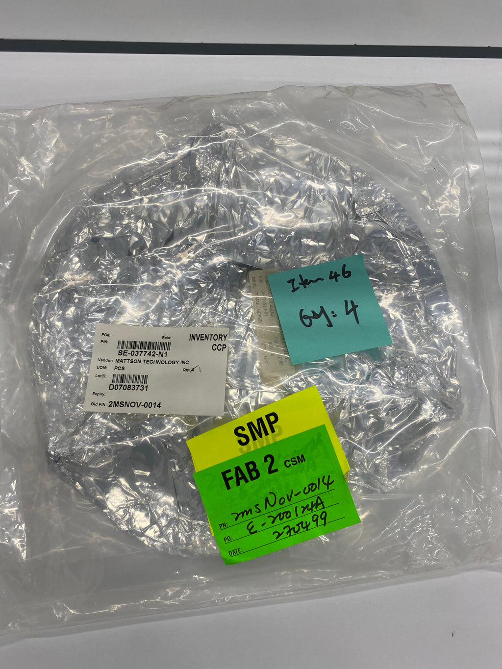 Mattson Technology SE-037742-N1 Process Chamber Component (Old P/N: 2MSNOV-0014)