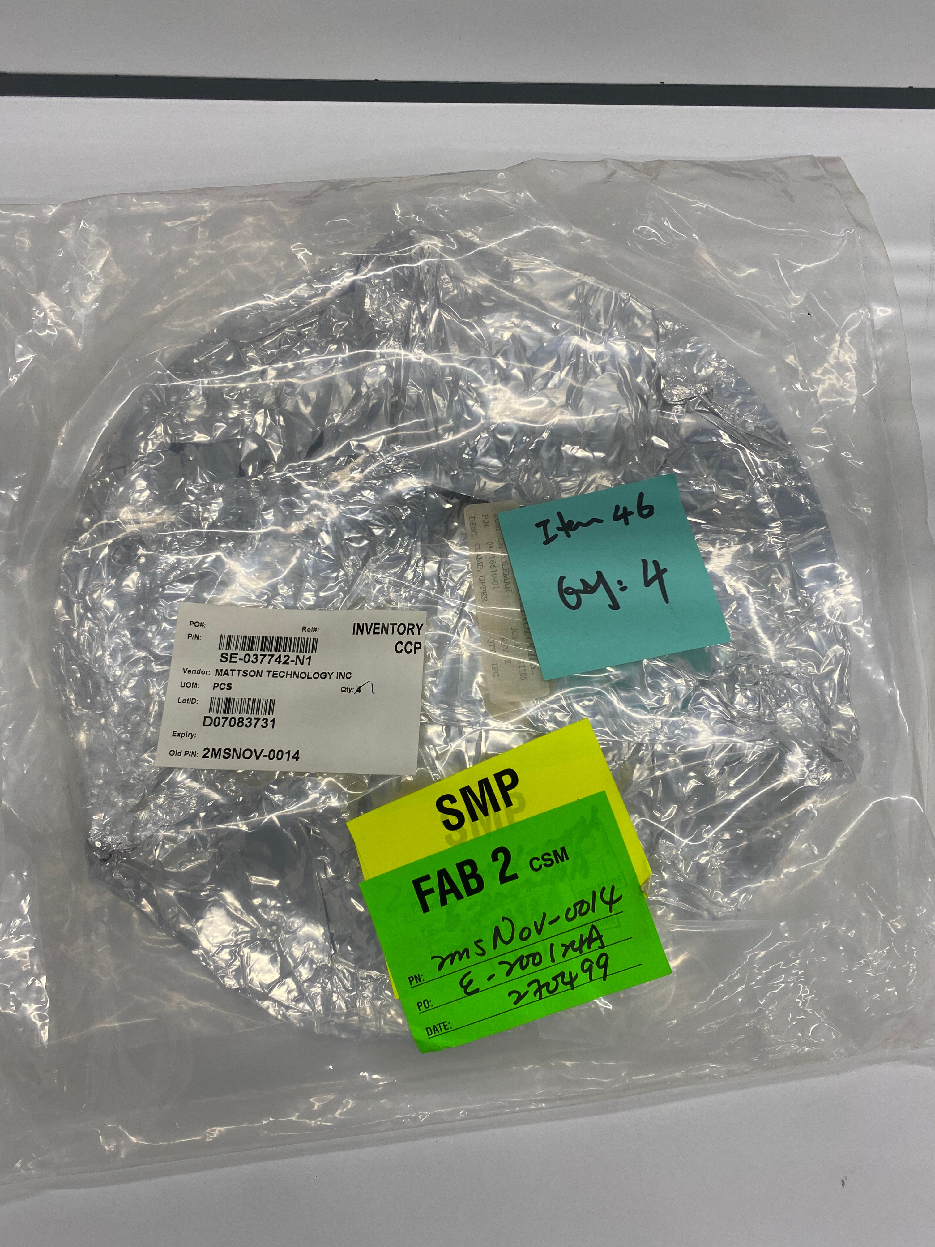 Mattson Technology SE-037742-N1 Process Chamber Component (Old P/N: 2MSNOV-0014)