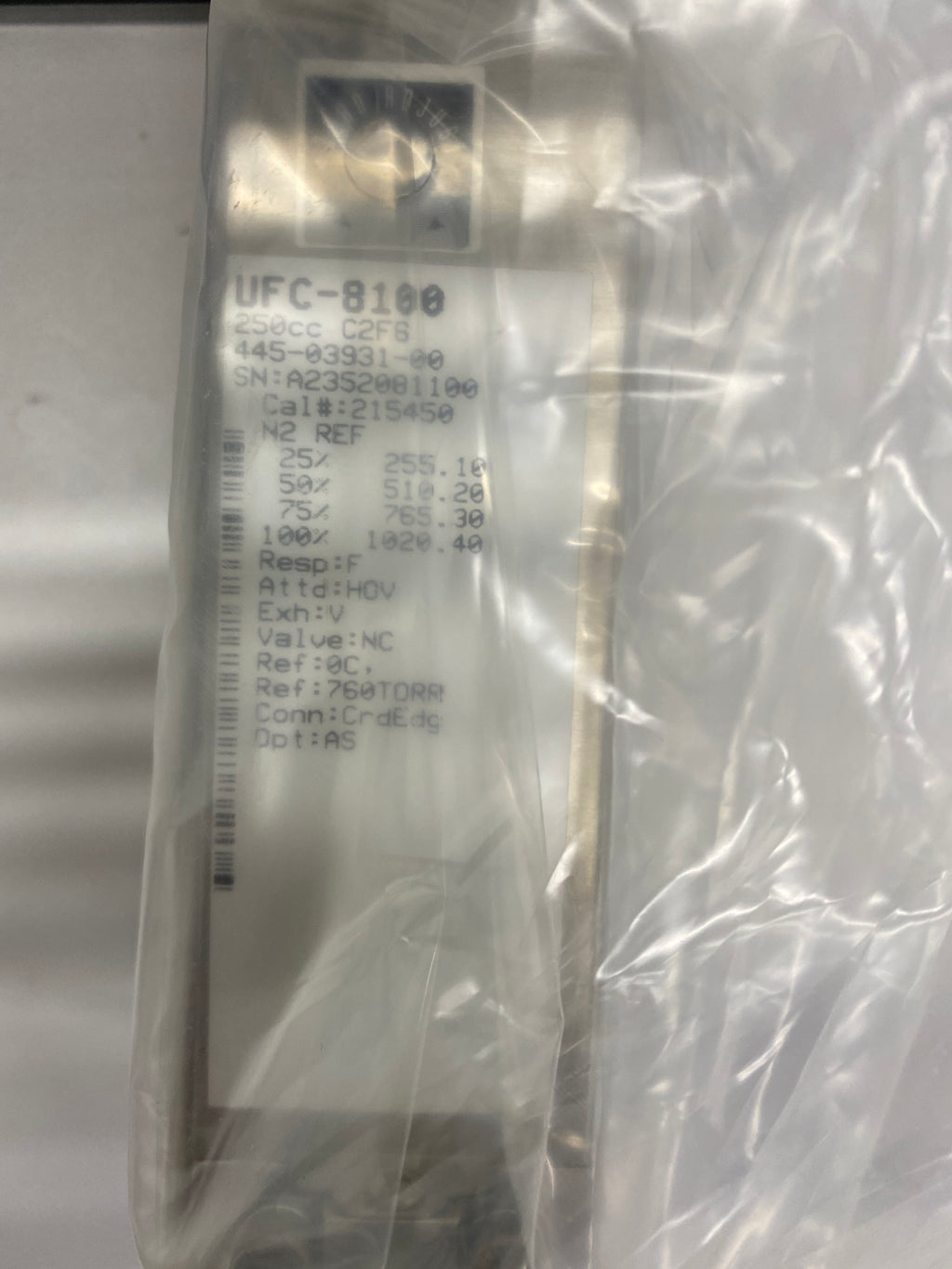 Unit Instruments / MFC Products UFC-8100 Mass Flow Controller – 250 SCCM C2F6
