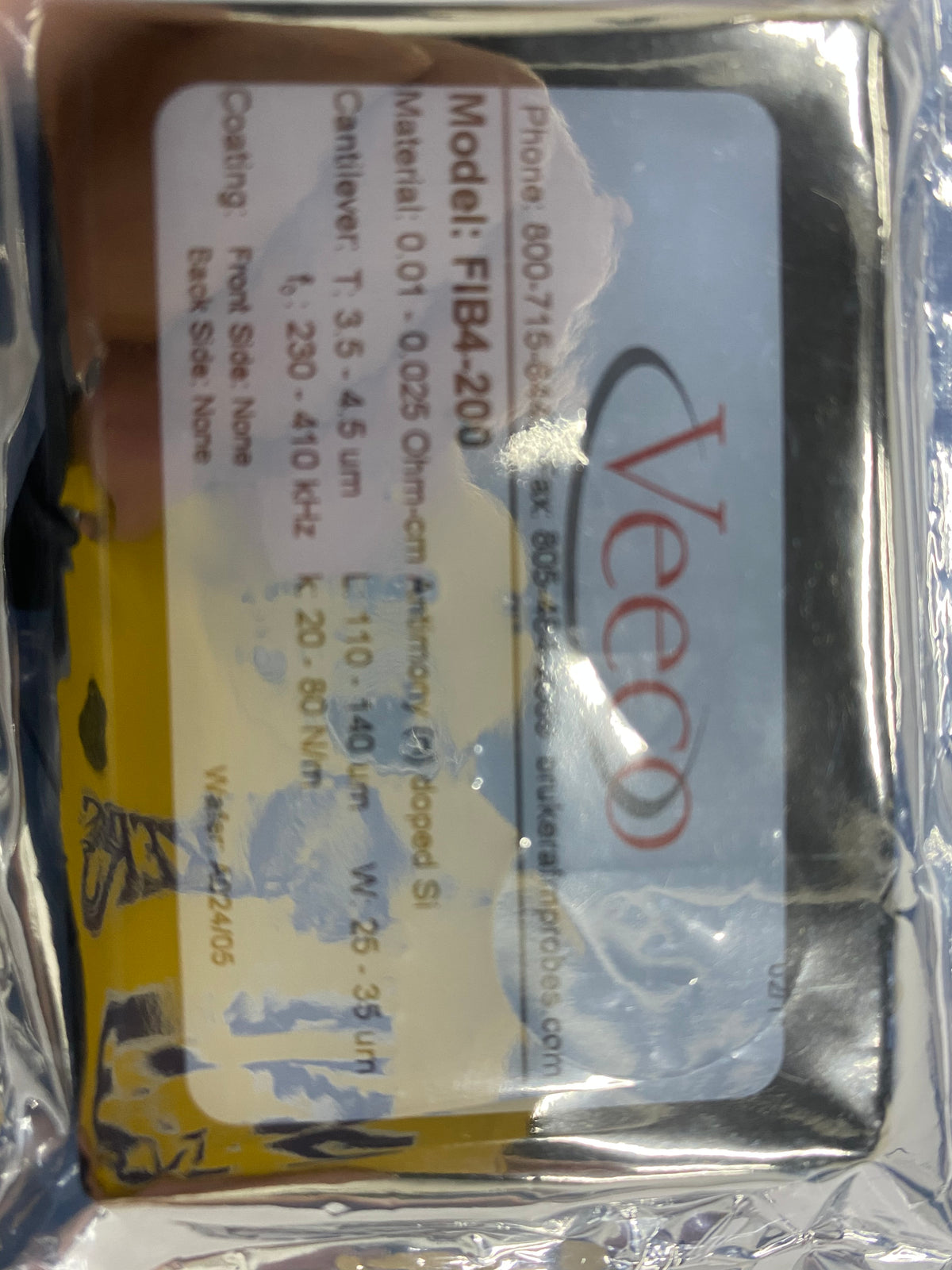 Veeco FIB4-200 AFM Probe / FIB Spike Probe – Antimony-Doped Silicon
