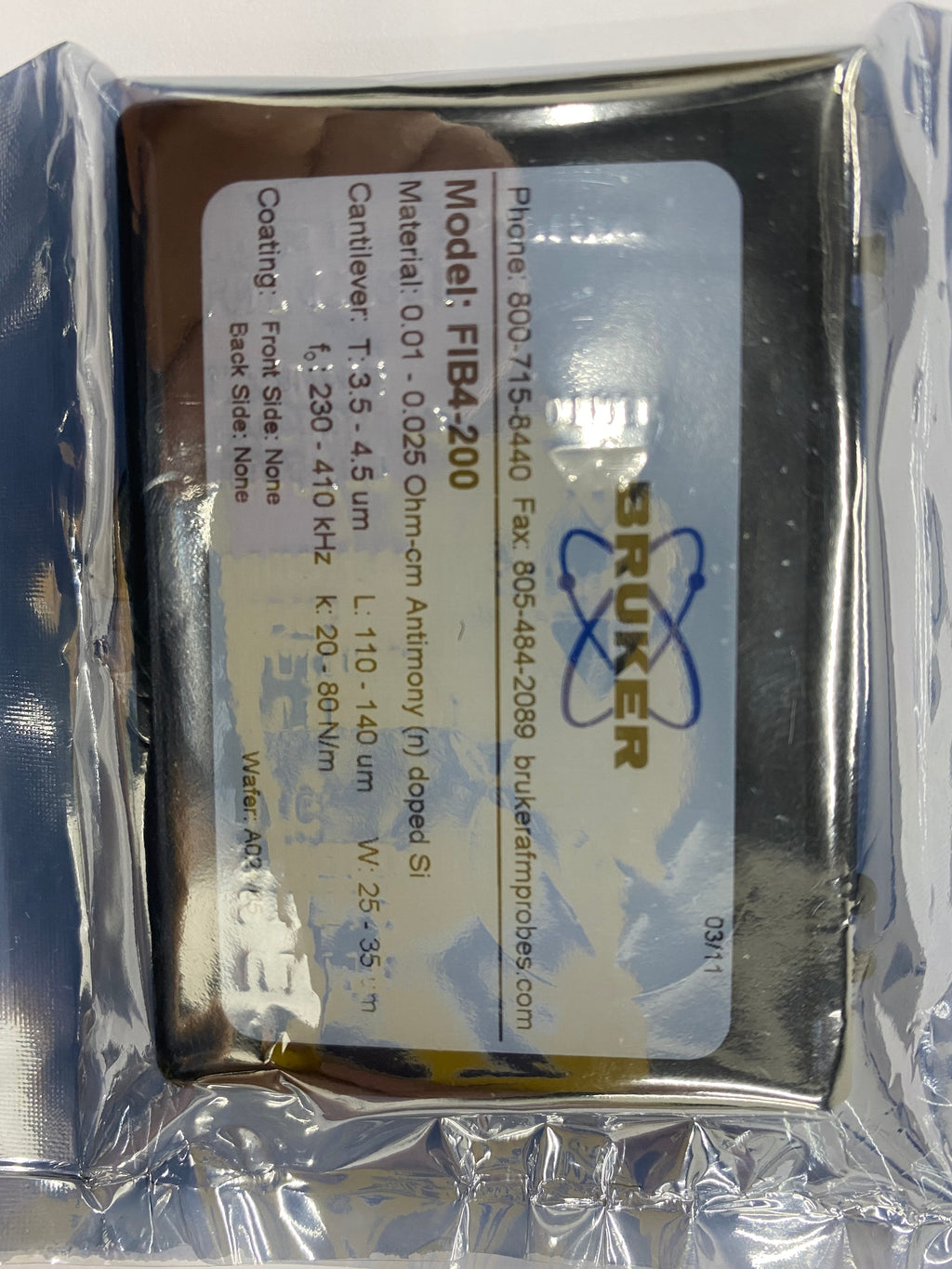 Veeco FIB4-200 AFM Probe / FIB Spike Probe – Antimony-Doped Silicon