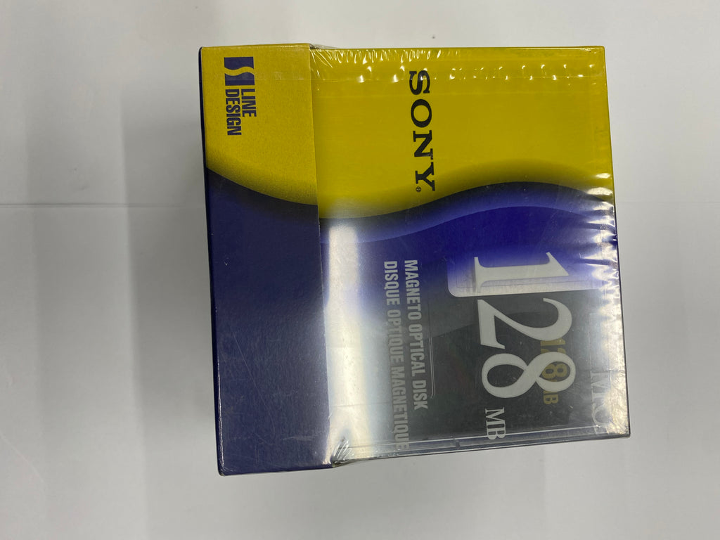 Sony EDM-128C 3.5-inch Magneto-Optical (MO) rewritable data disk with 128 MB storage capacity