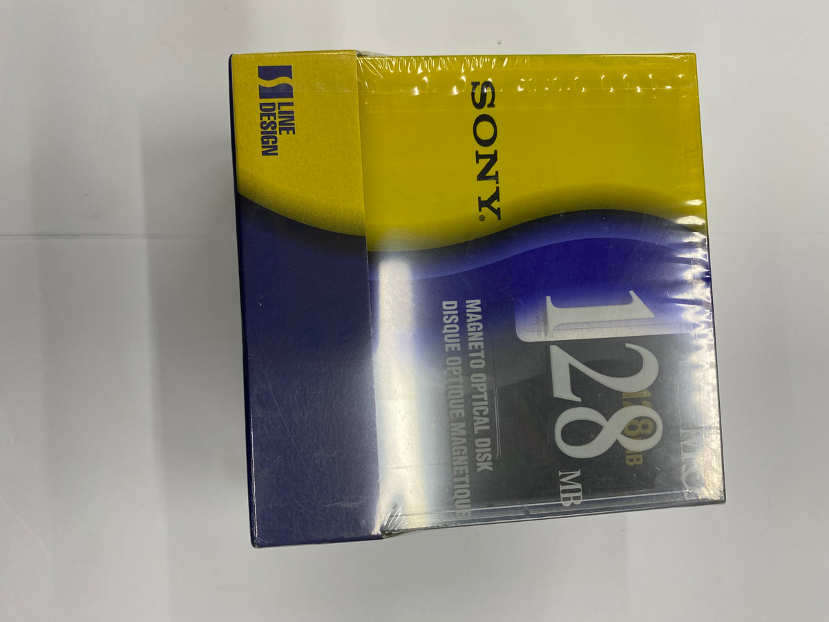 Sony EDM-128C 3.5-inch Magneto-Optical (MO) rewritable data disk with 128 MB storage capacity