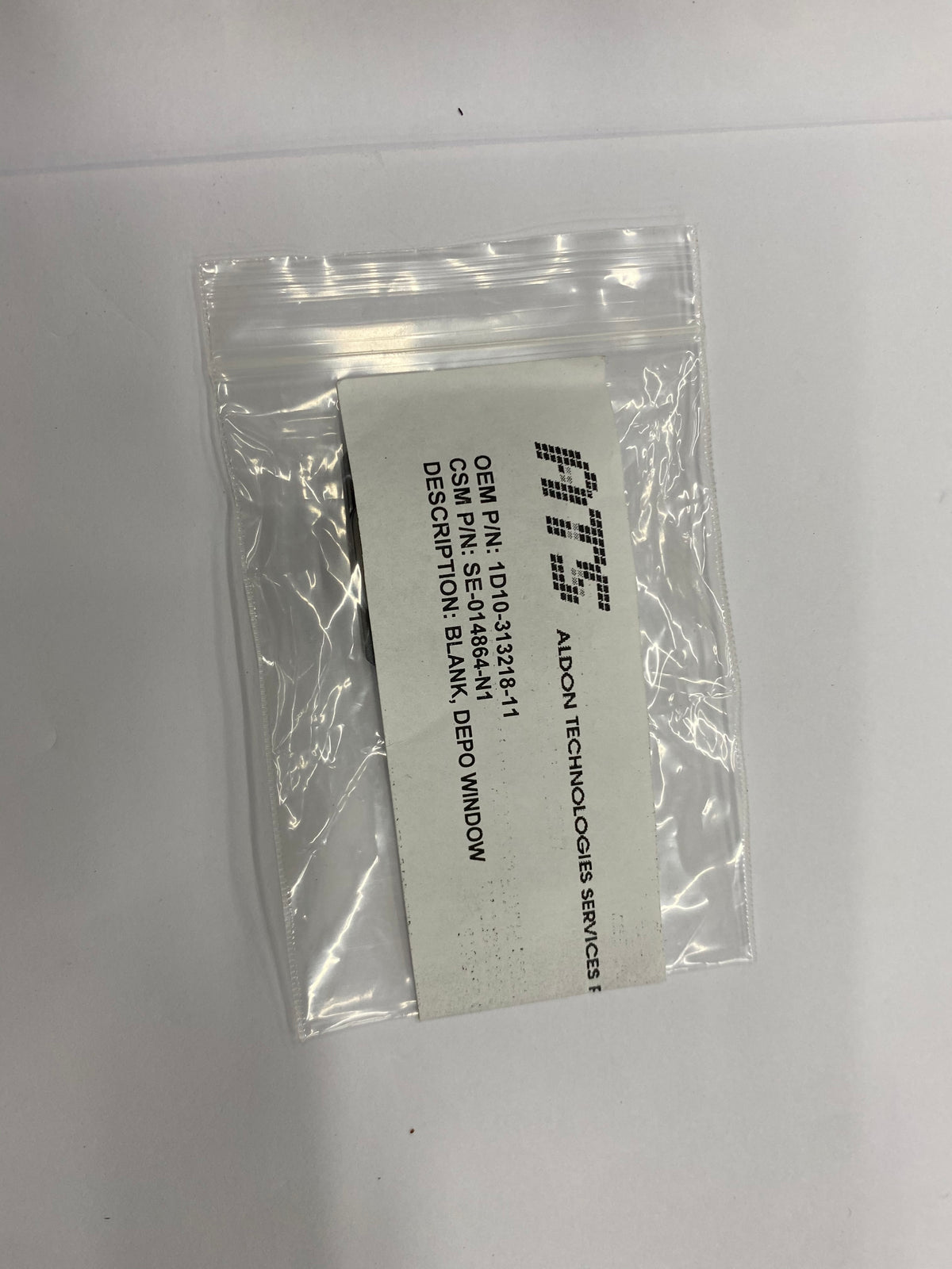 ALDON TECHNOLOGIES SERVICES INC. BLANK, DEPO WINDOW, OEM P/N 1010-13218-11, CSM P/N SE-04868-N1