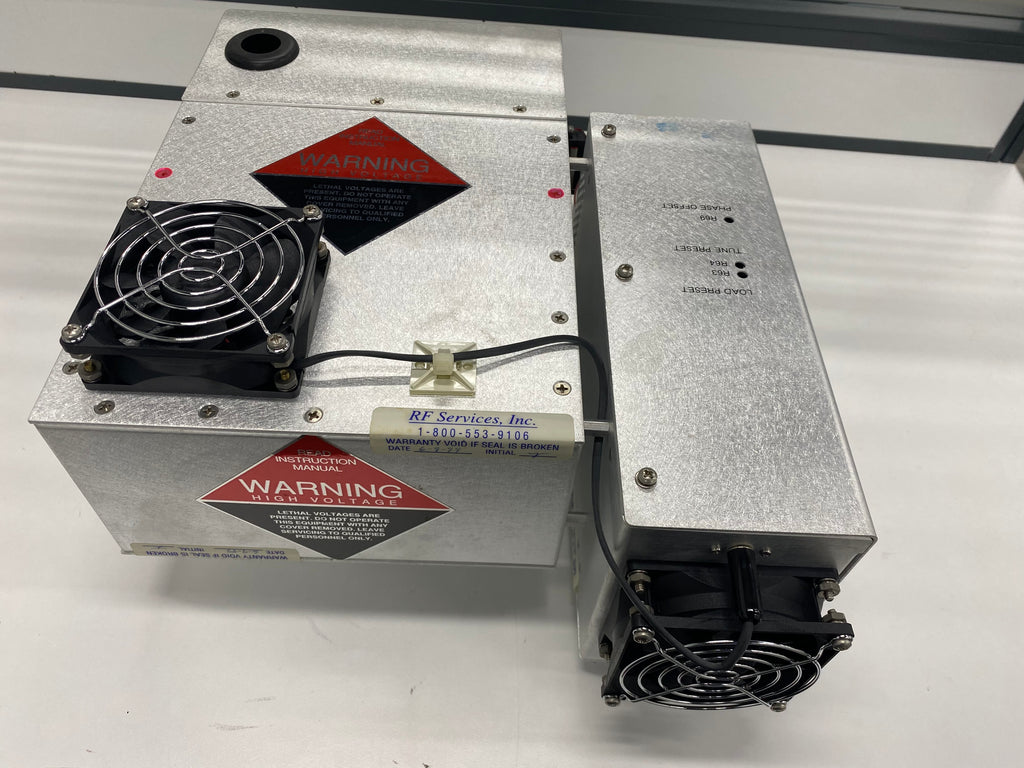 RF Services RFS 1000 RF Matching Network, Mattson Technology OEM P/N 934-15016-00, RF Services P/N 9900-0003-16, Rev. C, S/N 9905-3017.